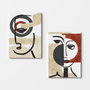 Wallity Lienzo Decorativo Multicolor 70 x 100 cm (2 Piezas)